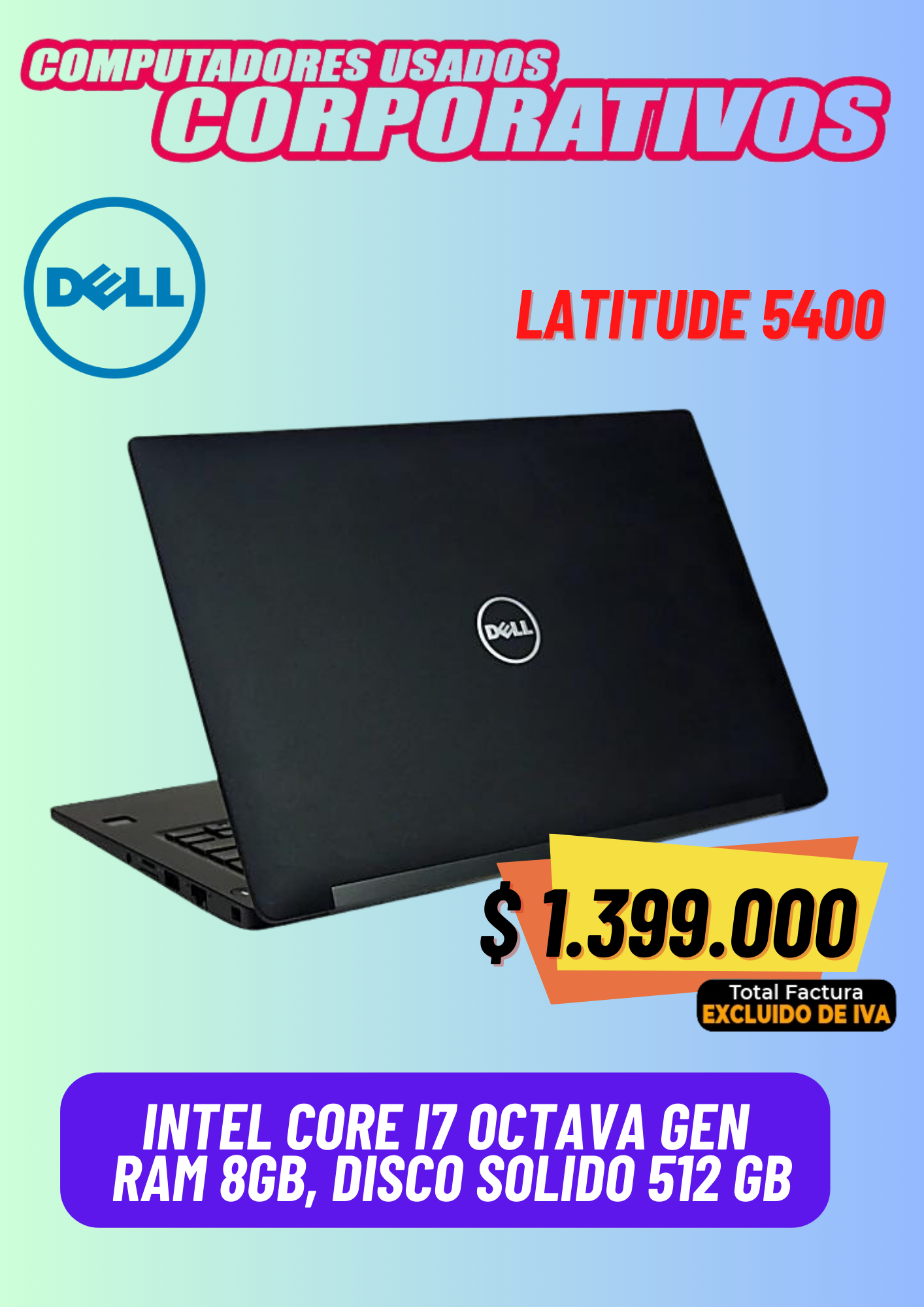 Dell 5400 Intel core I7